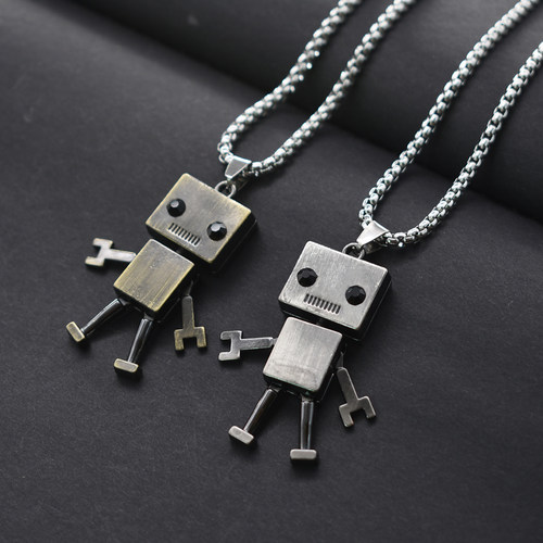 欧美INS嘻哈男士个性女吊坠项链