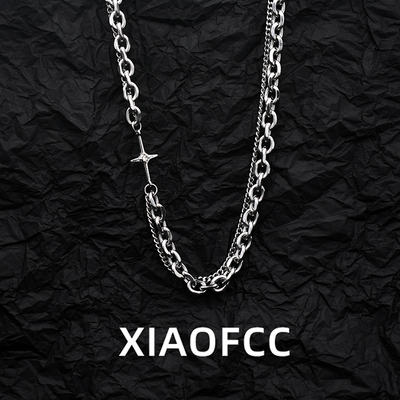 轻奢小众十字架拼接女男ins项链