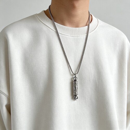 可打开嘎乌盒金刚杵项链男护身符