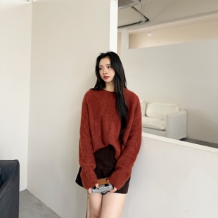 湖畔浅眠丨康宝莱羊绒白厂丝丨绞花立体针法慵懒感羊绒衫-MY6307