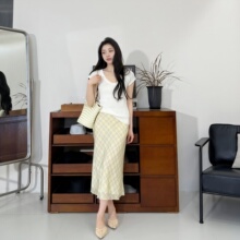 三醋酸•莱赛尔｜简约休闲含羊毛U领女士针织短袖T恤-MY5782