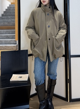 布鲁日丨Downplus安心90鹅绒丨中空纱面料宽松鹅绒羽绒服-MY6544