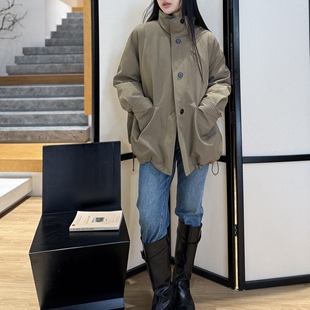 布鲁日丨Downplus安心90鹅绒丨中空纱面料宽松鹅绒羽绒服-MY6544