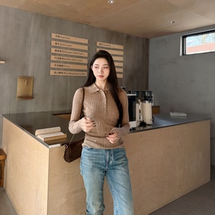 带着海风的信丨扬子100精纺羊毛丨波浪纹弹力针法针织衫-MY6388