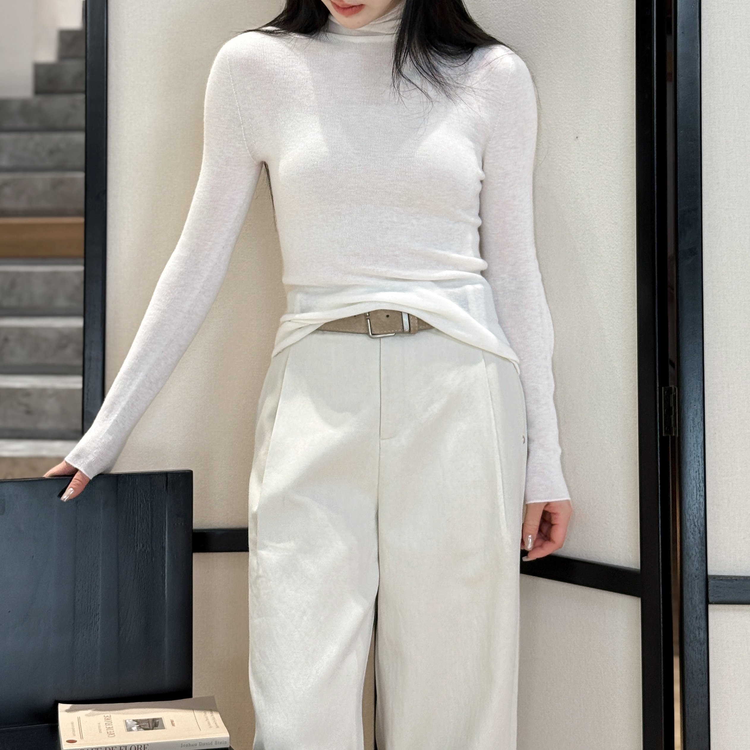 精纺可机洗真丝羊绒丨岛精无缝一线成衣高领打底衫-MY6553,女装/女士精品,羊绒衫,淘宝优惠券,粉丝福利购,淘宝优惠卷