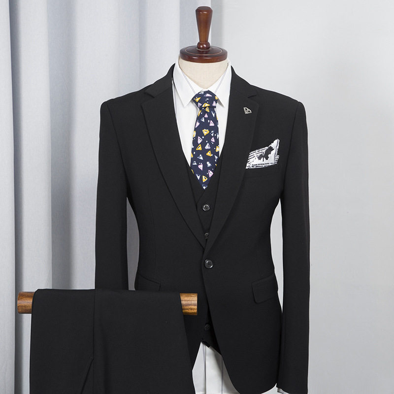 商务男士西服套装男修身职业装正装上班工作西装结婚新郎礼服外套