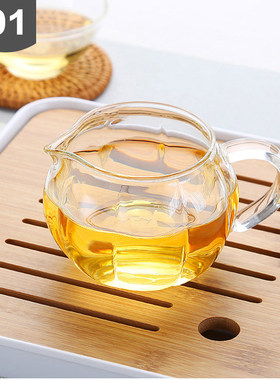 明尚德手工耐热玻璃菊瓣茶具