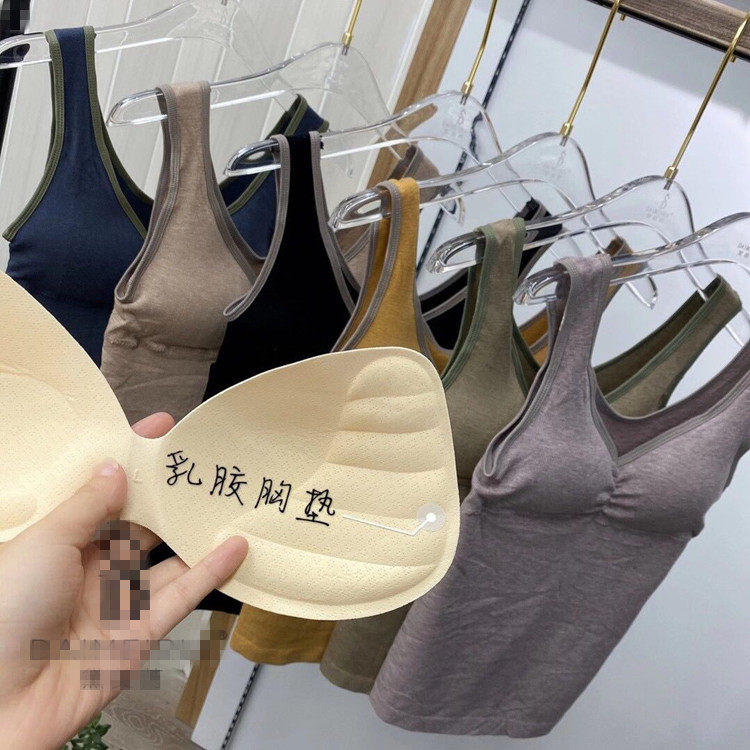 와이어 링 없이 외부 및 내부에 착용할 수 있는 유럽식 대형 브이넥 테리 벨벳 캐미솔 주름 모직 코일 얇은 벨벳 바닥 셔츠
