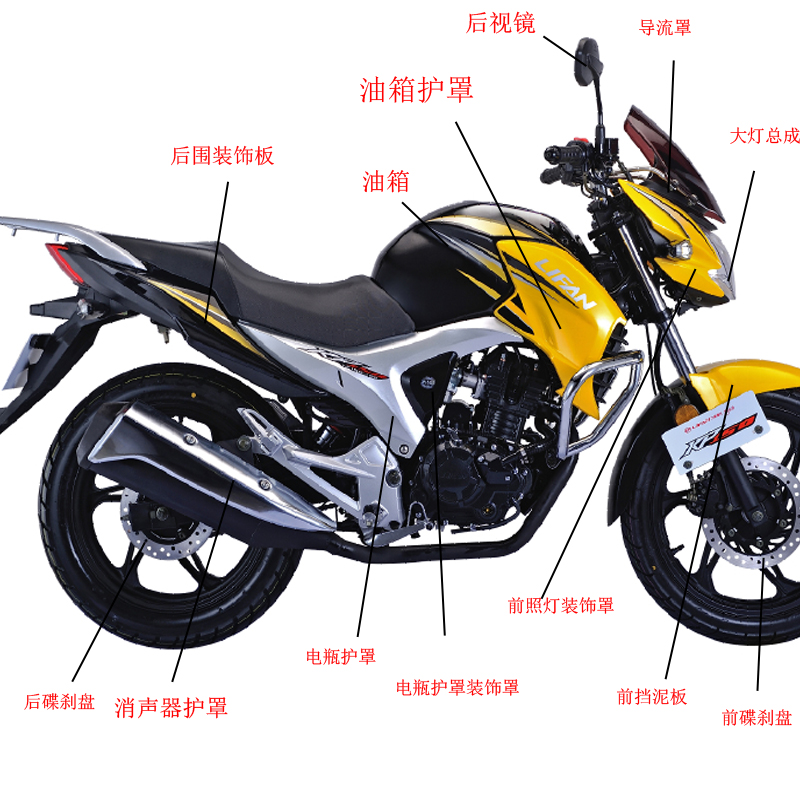 力帆kp150lf150-10b摩托车外壳