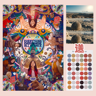 瞬息全宇宙海报周边奇幻电影杨紫琼剧照客厅背景墙贴房间装饰画