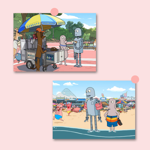 机器人之梦海报RobotDream再见机器人宿舍卧室装饰画动画电影周边