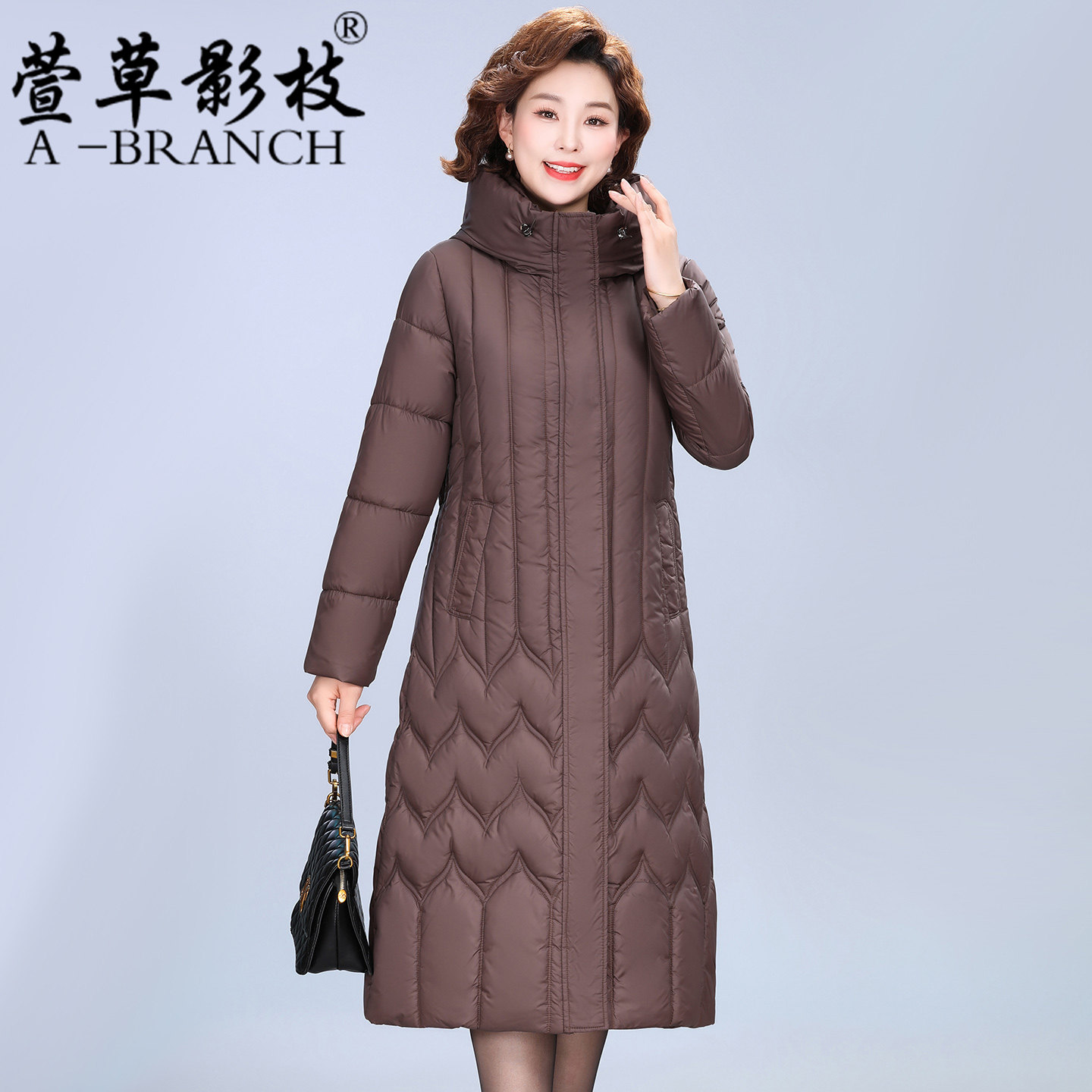 大码妈妈秋冬装棉服外套2025新款中老年棉衣冬季洋气过膝女士棉袄