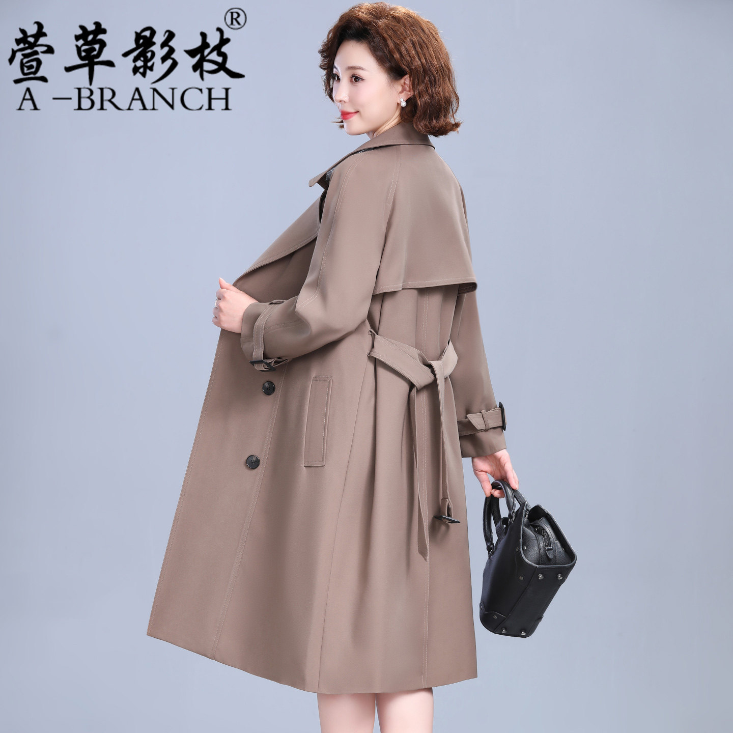 贵夫人妈妈品牌风衣外套女中长款2025春秋新款中老年时尚气质衣服