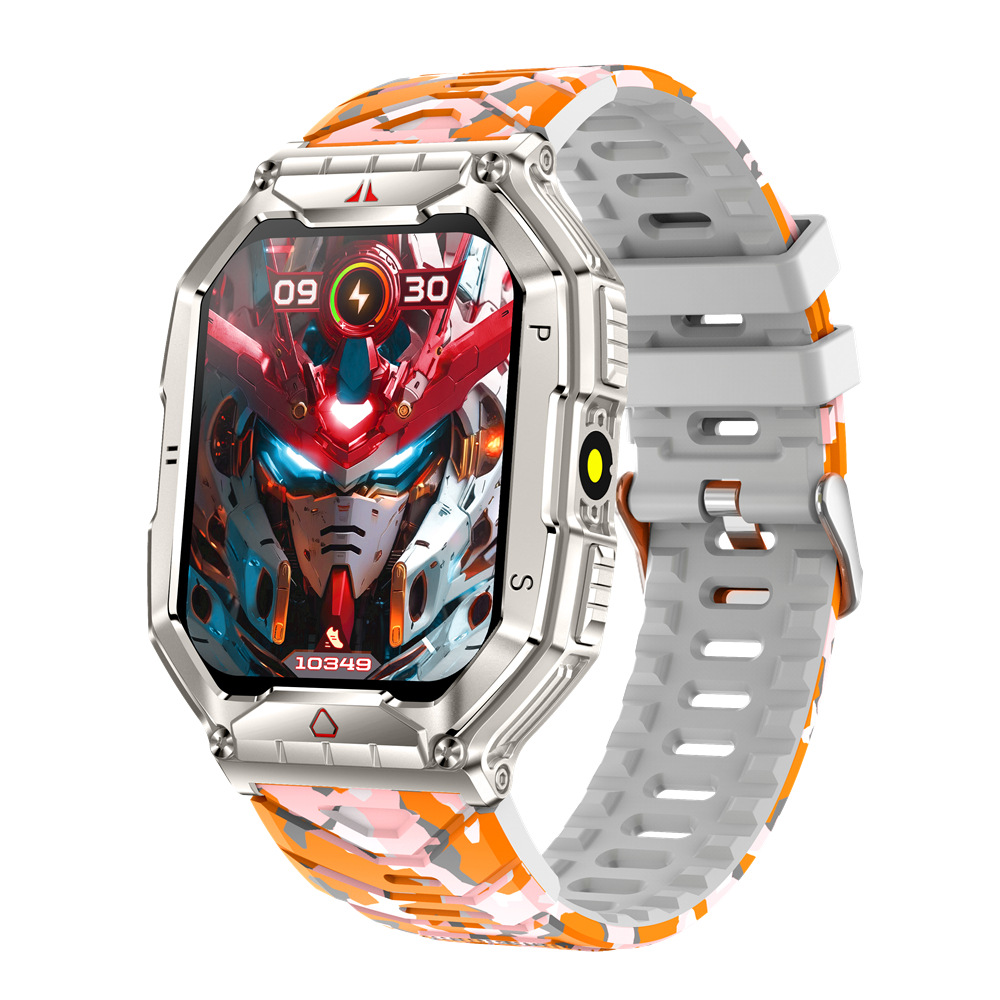 工厂 手表KR82高清2.1寸AMOLED蓝牙通话心率血氧监测翻腕亮屏