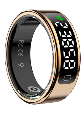 跨境新款R11C智能戒指心率血氧睡眠健康监测带显示屏计步智能指环