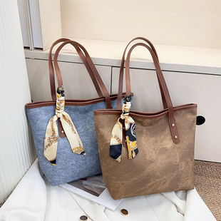 芊舒祺托特包女2026新款简约高级感小众通勤大容量手提包购物袋包