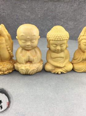 精工雕刻观音佛像散件diy饰品