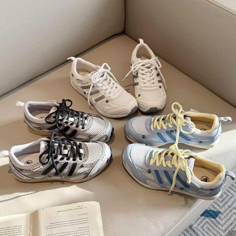 跟高3cm真皮阿甘鞋女2026春秋新款休闲百搭跑步运动鞋复古德训鞋,女鞋,德训鞋,淘宝优惠券,粉丝福利购,淘宝优惠卷