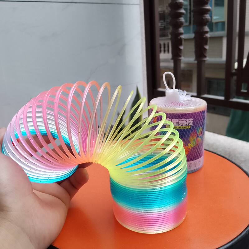 启星彩虹圈弹簧圈拉环儿童玩具
