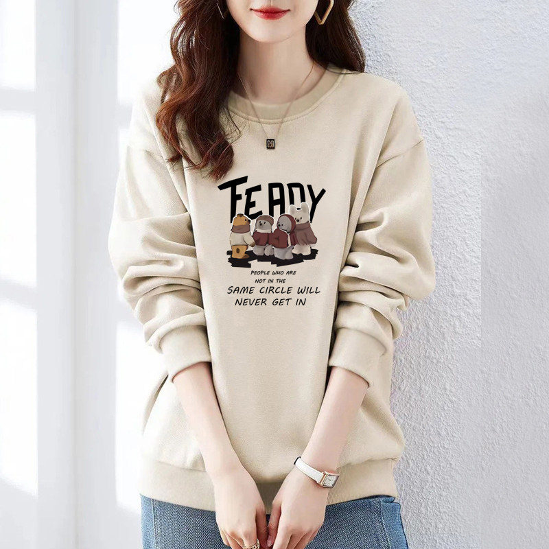 外贸品牌清仓出口纯棉长袖气质卫衣女秋冬时尚减龄打底宽松上衣潮,女装/女士精品,大码内搭,淘宝优惠券,粉丝福利购,淘宝优惠卷