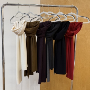 轻暖蚕丝羊毛围巾 吉林化纤华绒赛羊绒 男女款 柳条儿