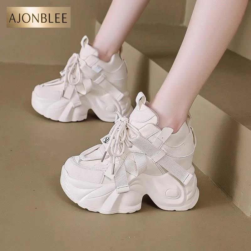 内增高8cm老爹鞋女2024秋冬新款小个子松糕厚底透气休闲运动鞋潮