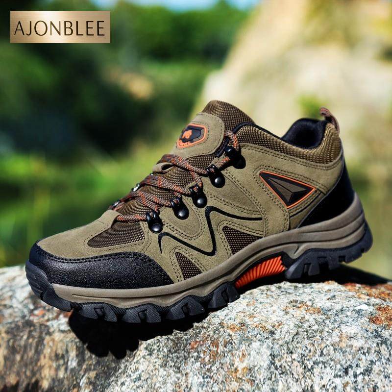 加肥加宽脚肥胖男鞋秋冬季工地工作户外运动休闲劳保登山鞋高脚背