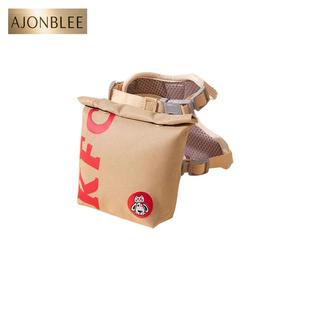 泰迪狗牵引绳小型犬外出专用户外防挣脱带背包背心式工字形遛狗绳