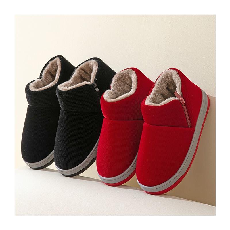 老北京布鞋男棉鞋冬季加绒加厚老人居家毛毛鞋厚底防滑爸爸棉拖鞋