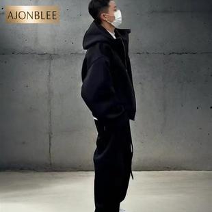 秋冬加绒加厚套装 抗起球高级感休闲运动两件套 男潮流连帽卫衣卫裤