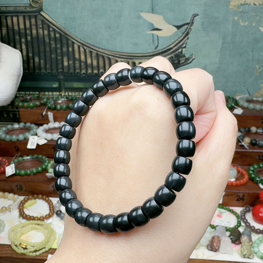 珍稀矿源0952新疆墨玉籽料直切手链