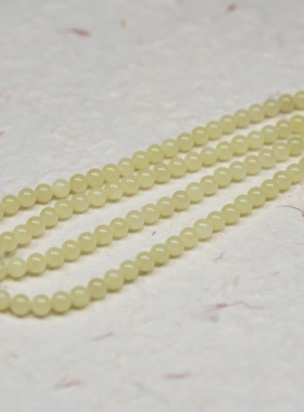 空山留月听琴。新疆若羌黄口料和田玉栗子黄6毫米108颗多圈手项链