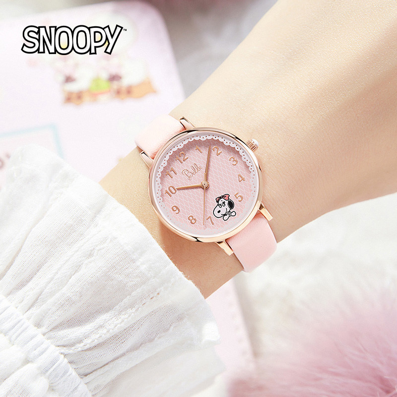 史努比手表女款2023新款潮流简约防水小学初高中学生女孩儿童手表