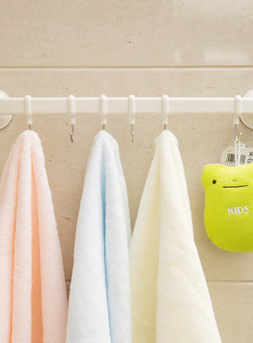 日本komi厨房强力吸盘挂钩 浴室壁挂毛巾杆移动挂架无痕免钉挂钩