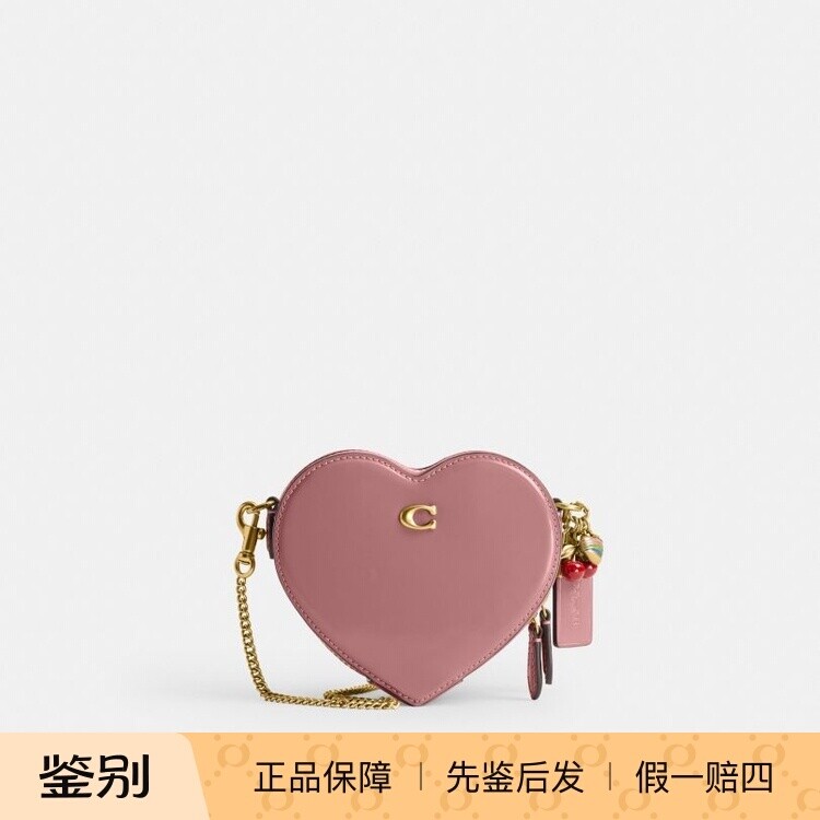 专柜正品 coach蔻驰 新品女包 挂件装饰HEART 14号斜挎包 CCZ04