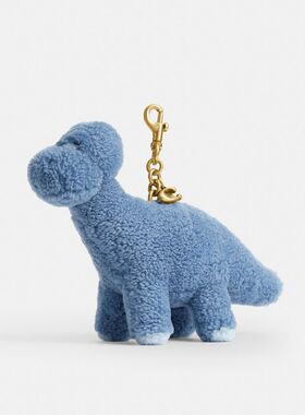 coach蔻驰新款REXY 10TH BIRTHDAY羊毛皮BUDDY恐龙手袋挂件 CEG50