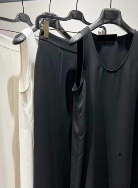 新品醋酸套装质感光泽优雅时尚精致U领显瘦显高无袖清凉夏季热卖