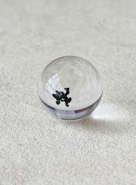 全包裹 （内含天然绿幽灵与发晶共生体）纯天然幽灵发晶单珠17mm