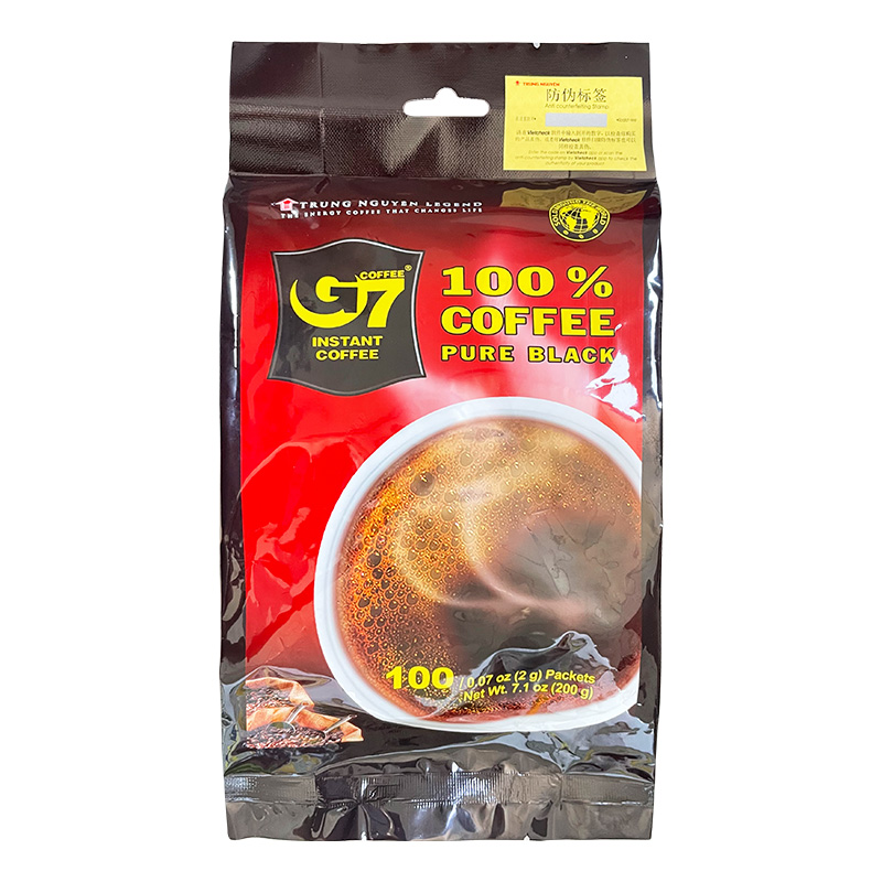 越南进口纯黑苦咖啡粉0糖G7