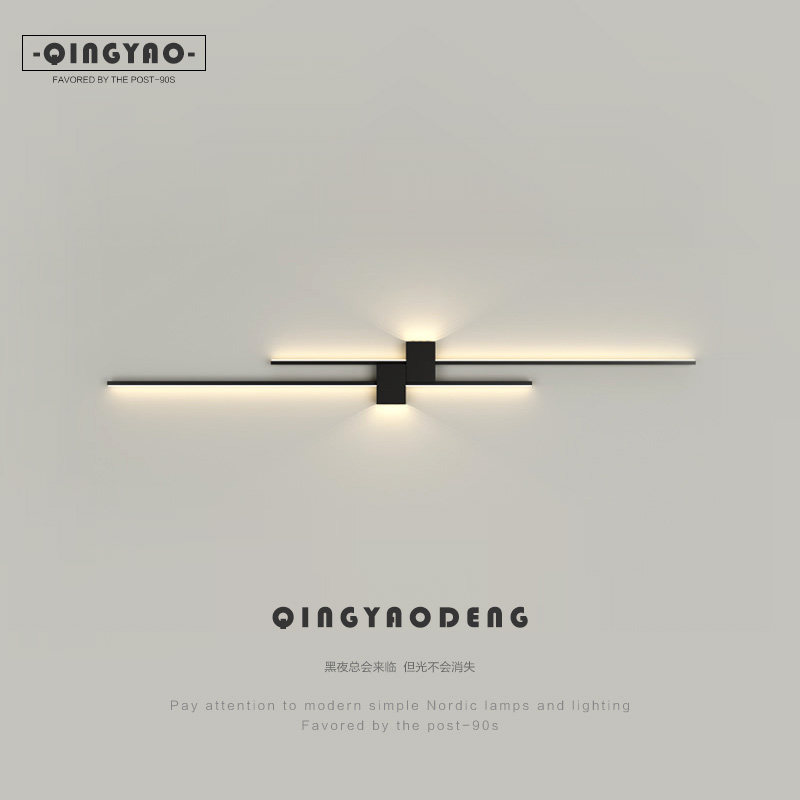 极简长条壁灯创意个性卧室床头灯现代简约客厅电视沙发背景墙壁灯