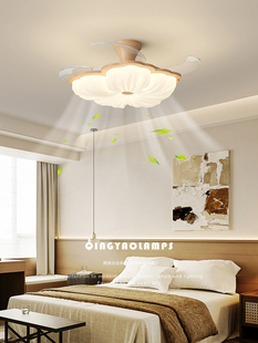 青瑶青瑶扇灯卧室灯木色斯堪 纳维亚扇灯花吊扇灯综合餐厅灯