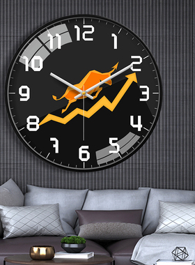 MOMEN/摩门挂钟新年钟表牛年客厅家用时尚创意电子时钟石英钟静音