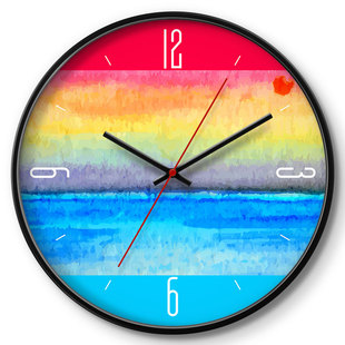 摩门现代艺术挂钟客厅时尚北欧简约ins风创意壁钟现代卧室静音