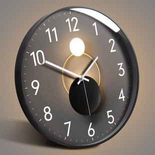 挂钟家用时尚 创意挂钟卧室客厅玄关时钟石英钟表挂表卧室静音个性