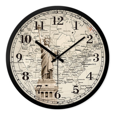 摩门美式复古客厅创意时钟