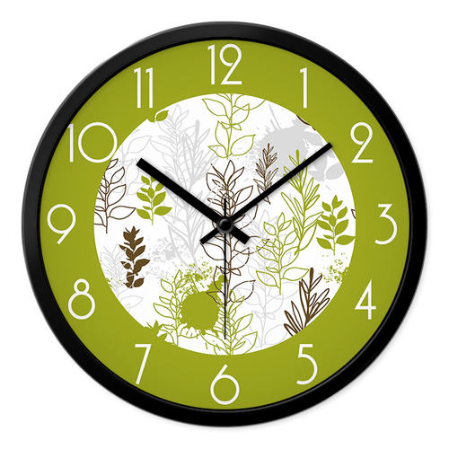 MOMEN/摩门艺术挂钟花草图案客厅装饰创意静音时尚时钟石英钟表 - 封面