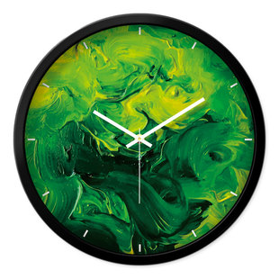 饰时钟 摩门挂钟客厅创意钟表现代圆形玻璃挂表卧室静音壁钟艺术装