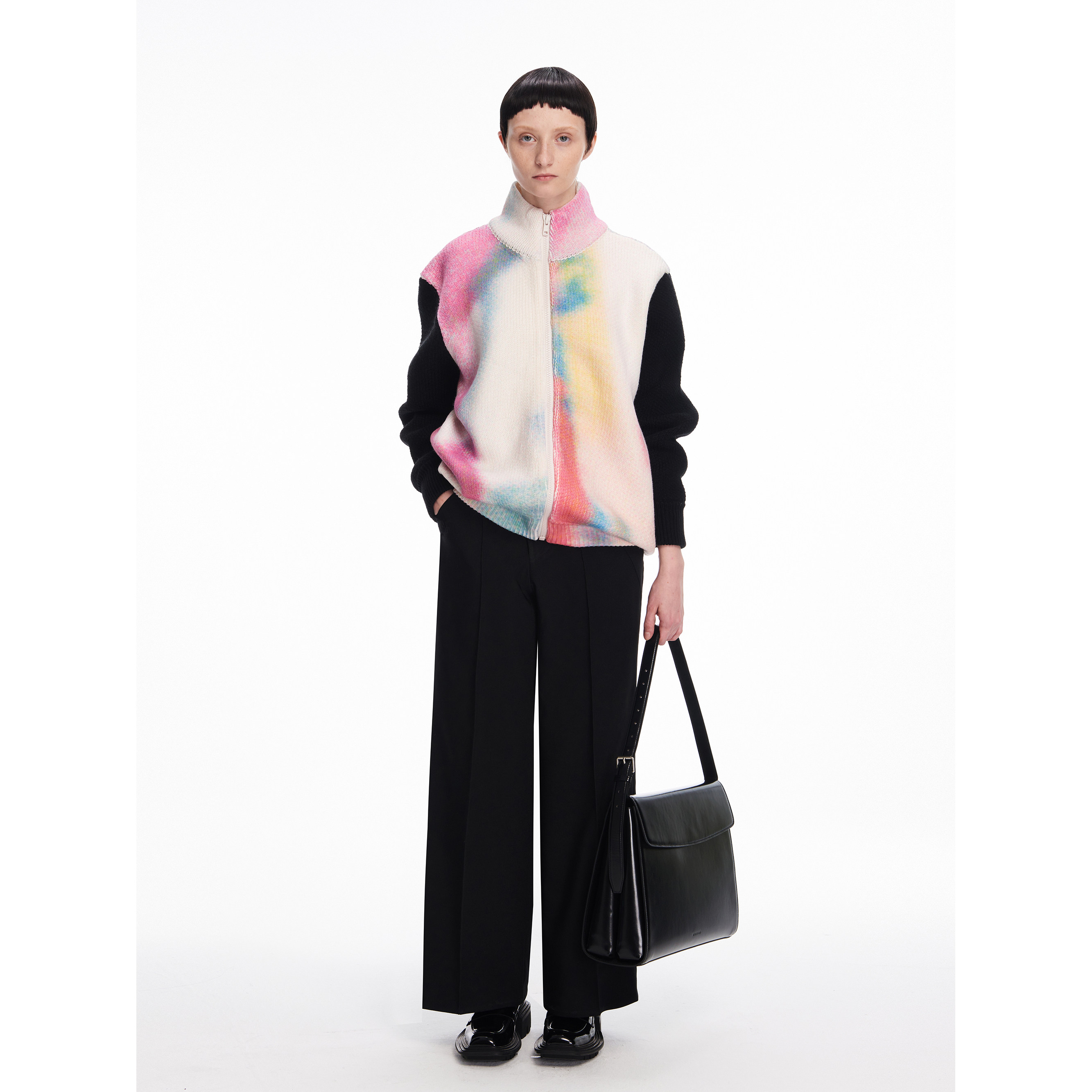 明天藝術家TOMORE ARTIST AW20Vol.1 P2抽象印花秋冬厚款拉链毛衣|msdalam kategori Butik wanita / wanita, sweater - dari Buy2taobao.com untuk memberikan perkhidmatan ejen Taobao profesional membeli