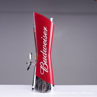 红色酒炮带logo啤酒桶带龙头Budweiser tower啤酒分酒器 beer