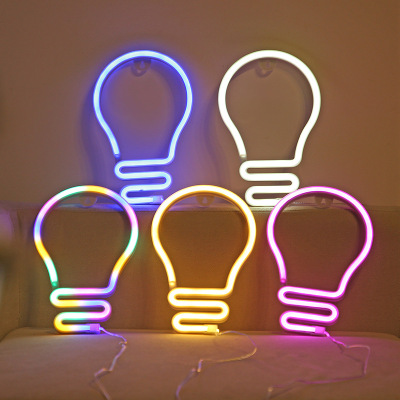 LED灯泡霓虹灯造型灯卧室摆件装饰小夜灯